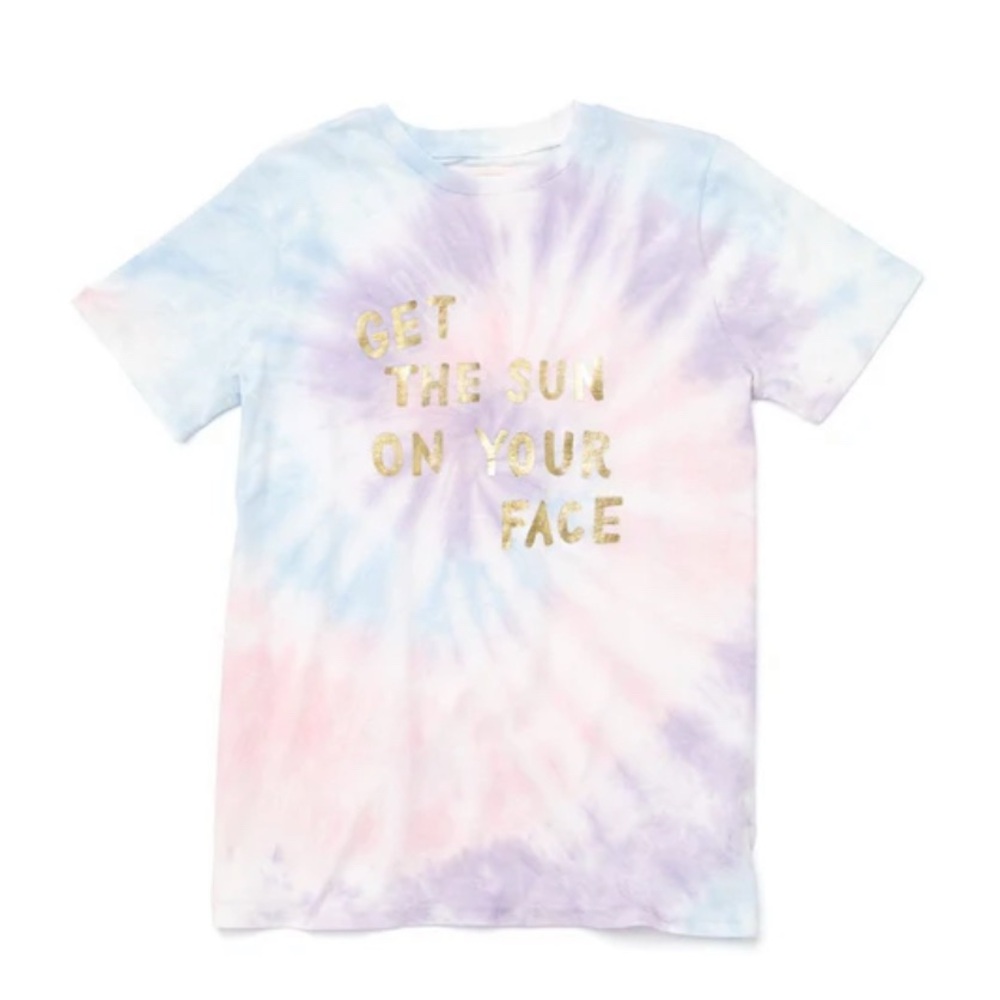 ban.do GET THE SUN ON YOUR FACE TIE-DYE TEE